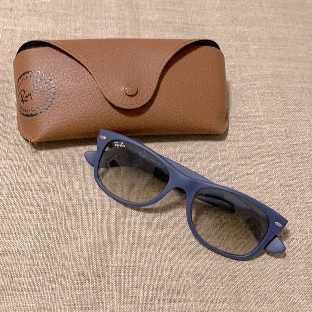 Matte Navy Blue Ray Ban sunglasses With Case